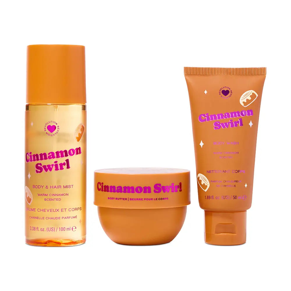 Revolution Make Up I Heart Revolution Cinnamon Swirl Bath & Body Case Perfume Set