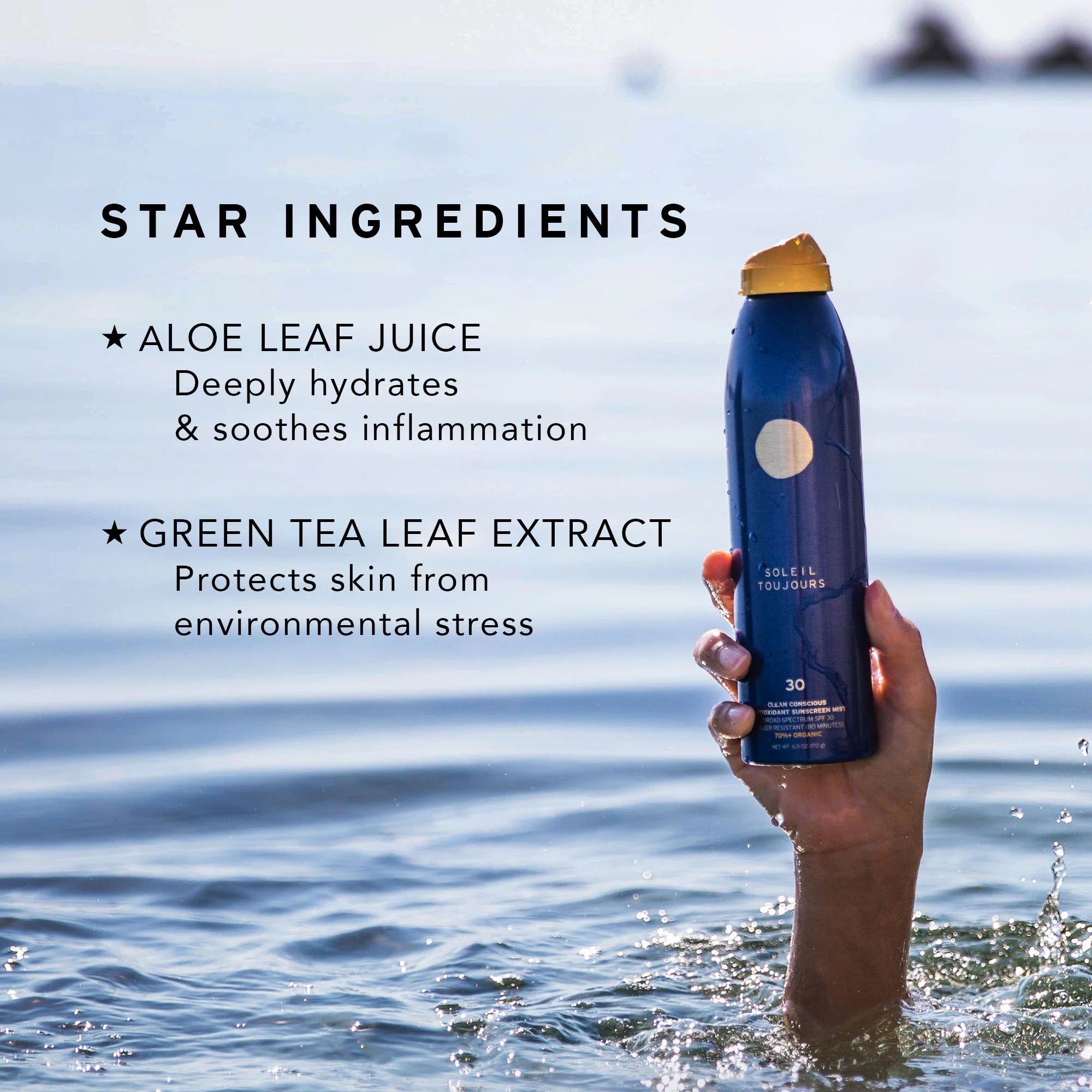 Clean Conscious Body Sunscreen Mist with Vitamin C SPF 30-50