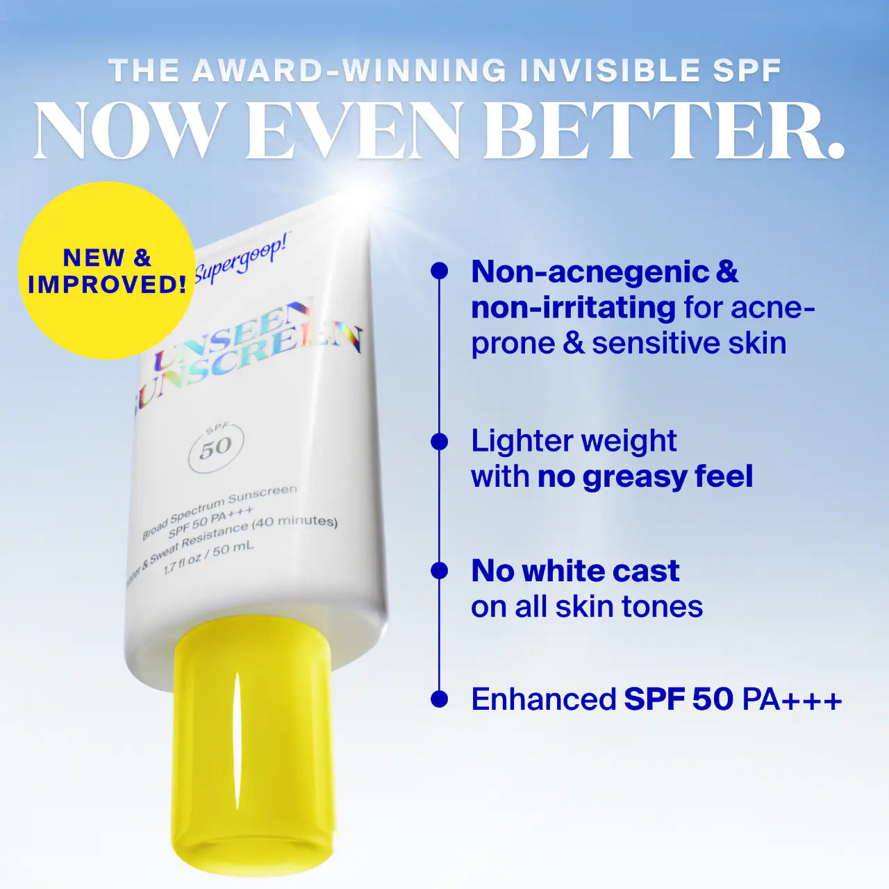 Unseen Sunscreen Invisible Broad Spectrum SPF 50  PA +++